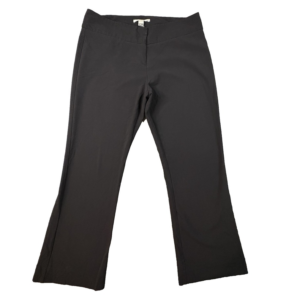 Kenneth Cole Women's 12 Short (36x29.75) Black Flare Leg Stretch Dress Pants